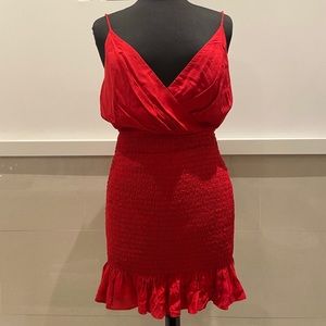 Red Ruffle Dress